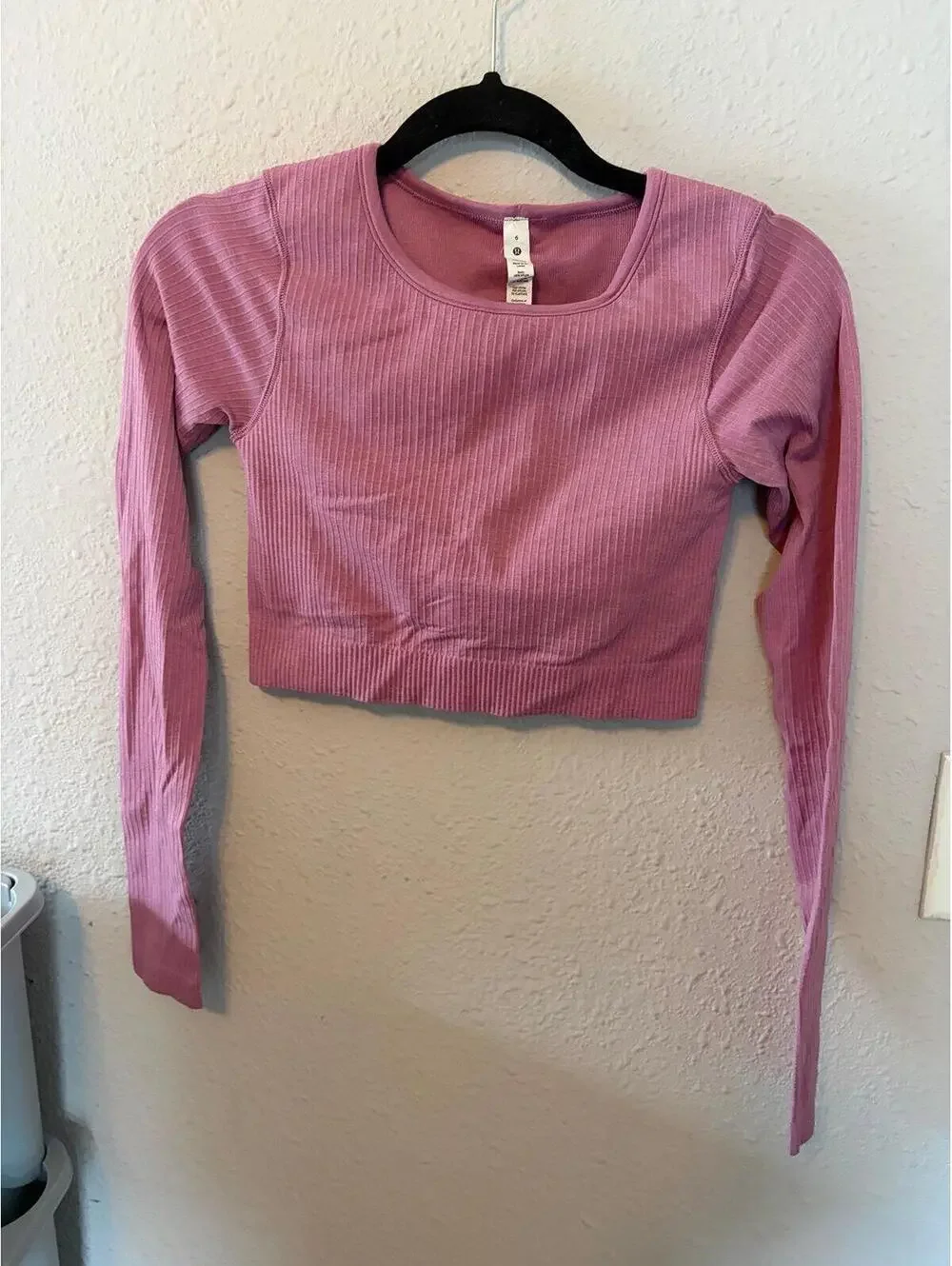 Lululemon Ebb to Street Long-Sleeve Shirt Velvet Dust Pink size 6. $88 retail.